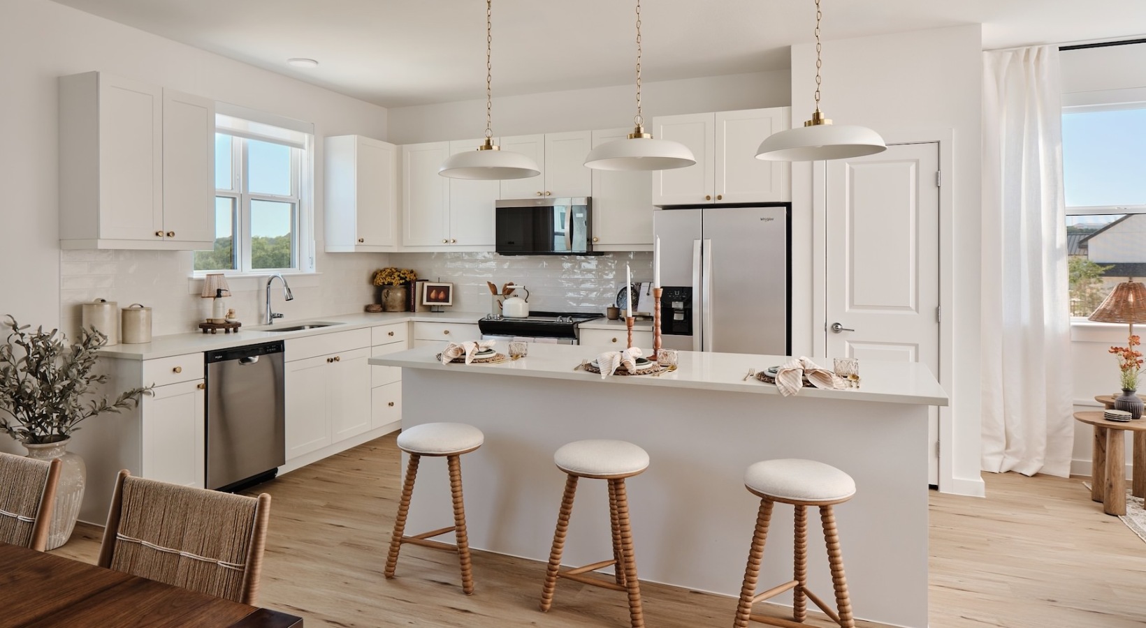 well lit kitchen