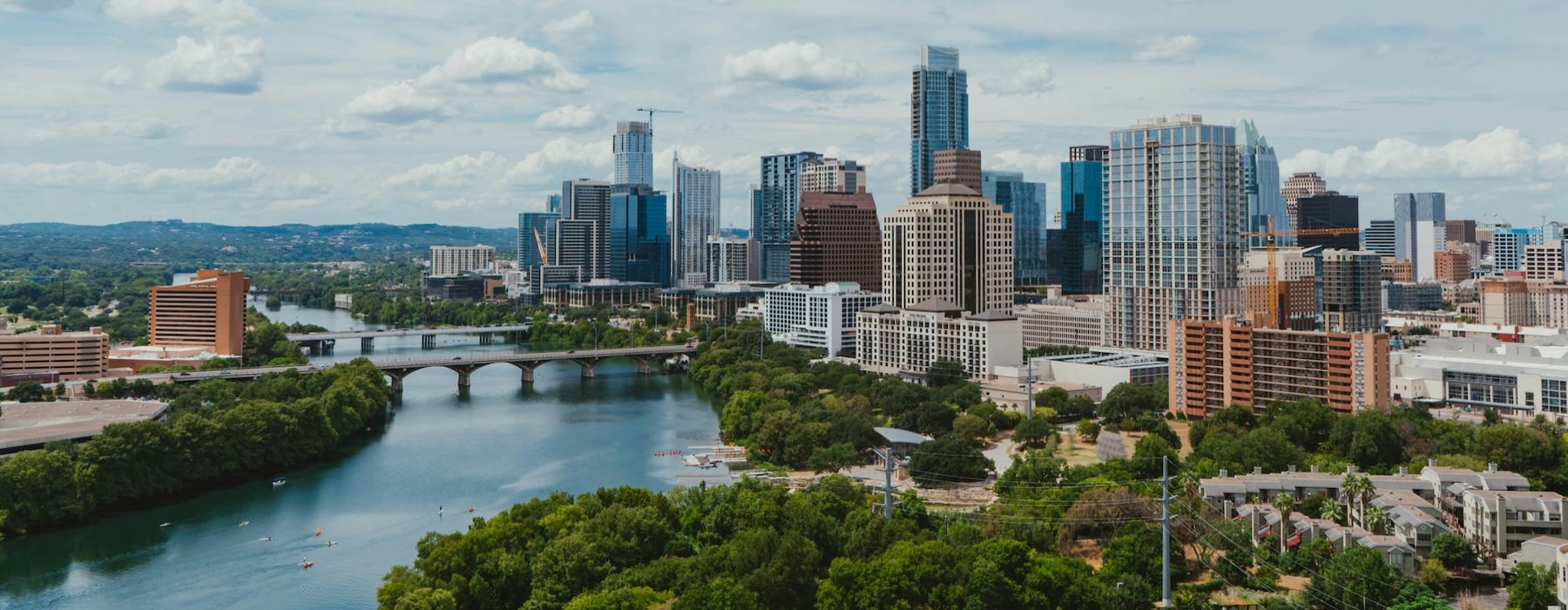 a city with a river running through it